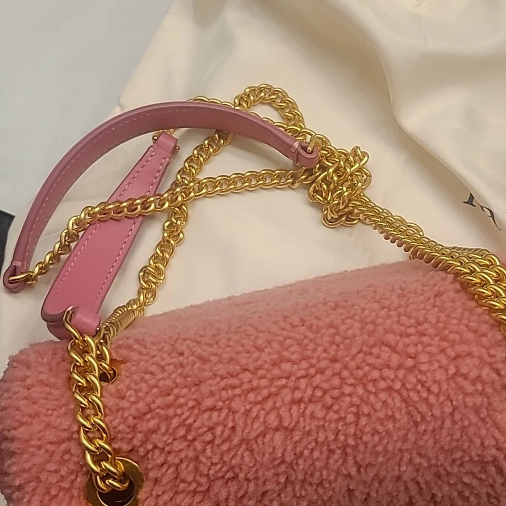 Kate Spade Evelyn Sherpa pink small Crossbody Bag - Picture 8 of 8